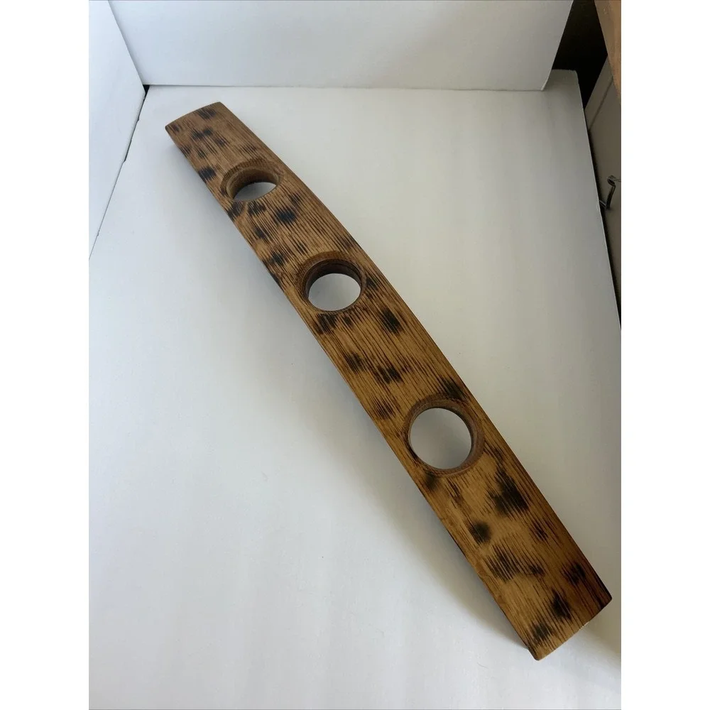 Wine Barrel Stave Candle Holders With 3 Tealight ‎ Holder  Hand Made from Oak